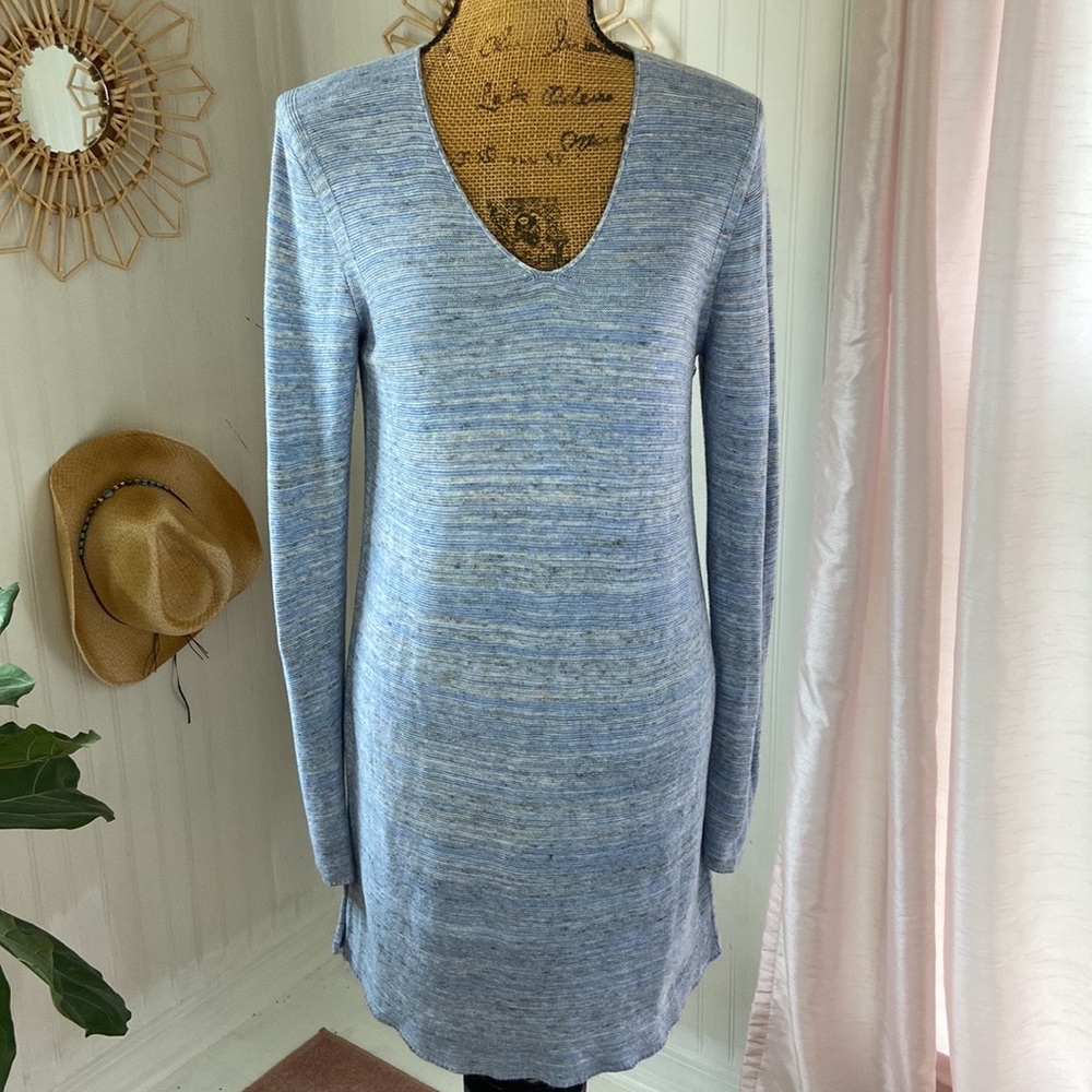 J Jill Longline Linen Modal Tunic Lightweight Sweater Sz S